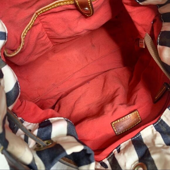 Dooney and Bourke Vintage Zebra Print Drawstring Bag - Picture 5 of 13